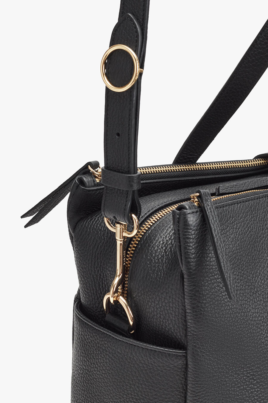 Leather Triple Zipper Overnight