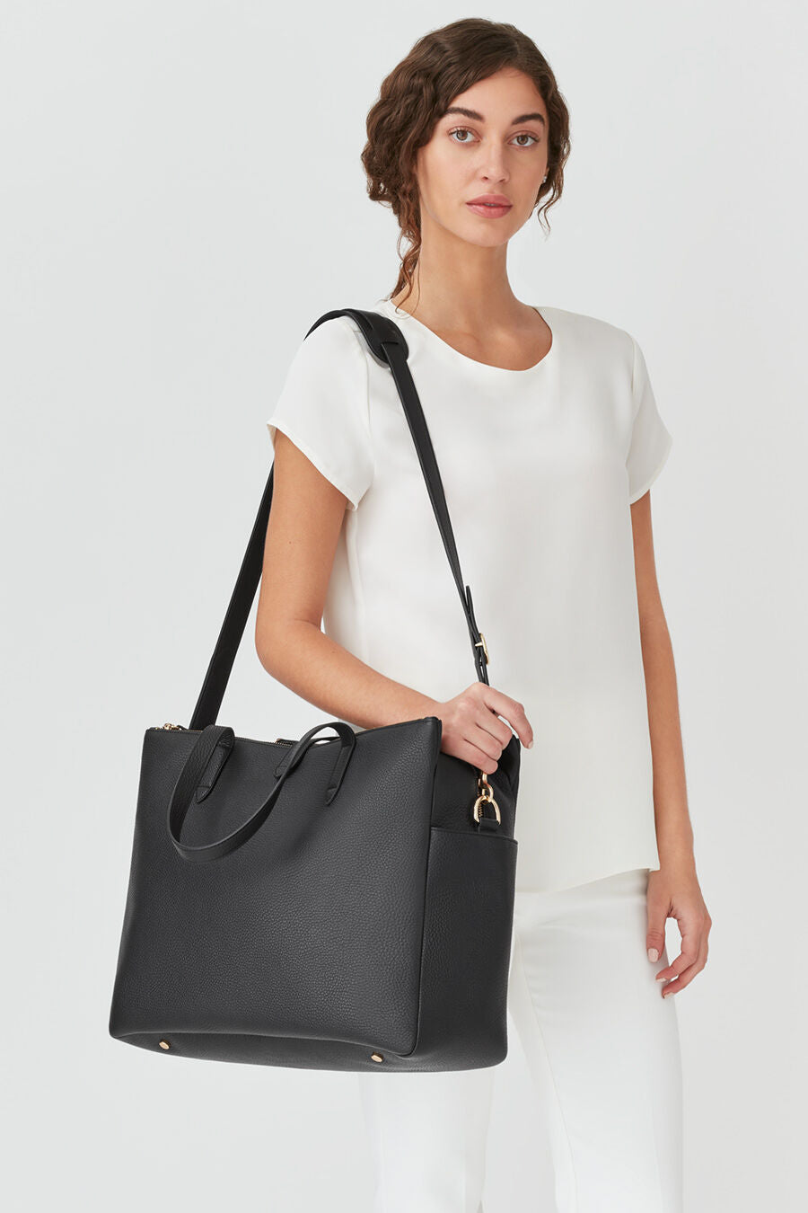 Leather Triple Zipper Overnight
