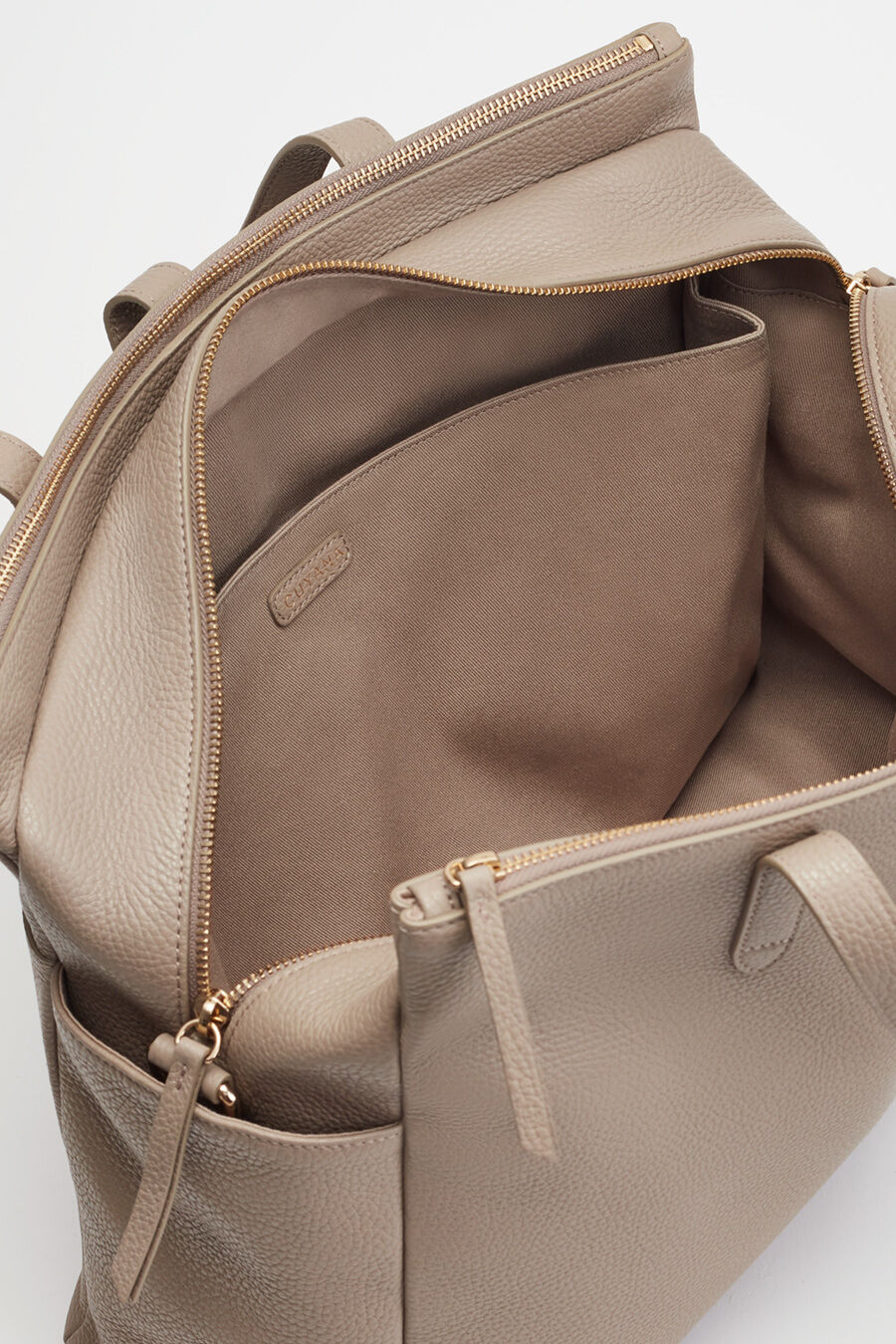 Leather Triple Zipper Overnight