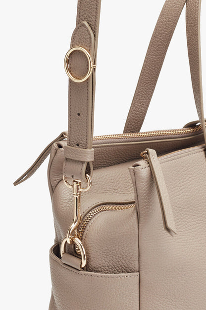 Leather Triple Zipper Overnight