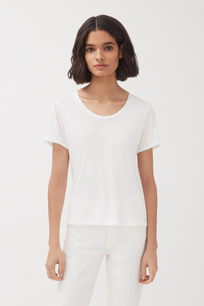 Pima Scoop Neck Tee
