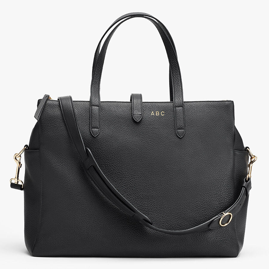 Leather Triple Zipper Overnight