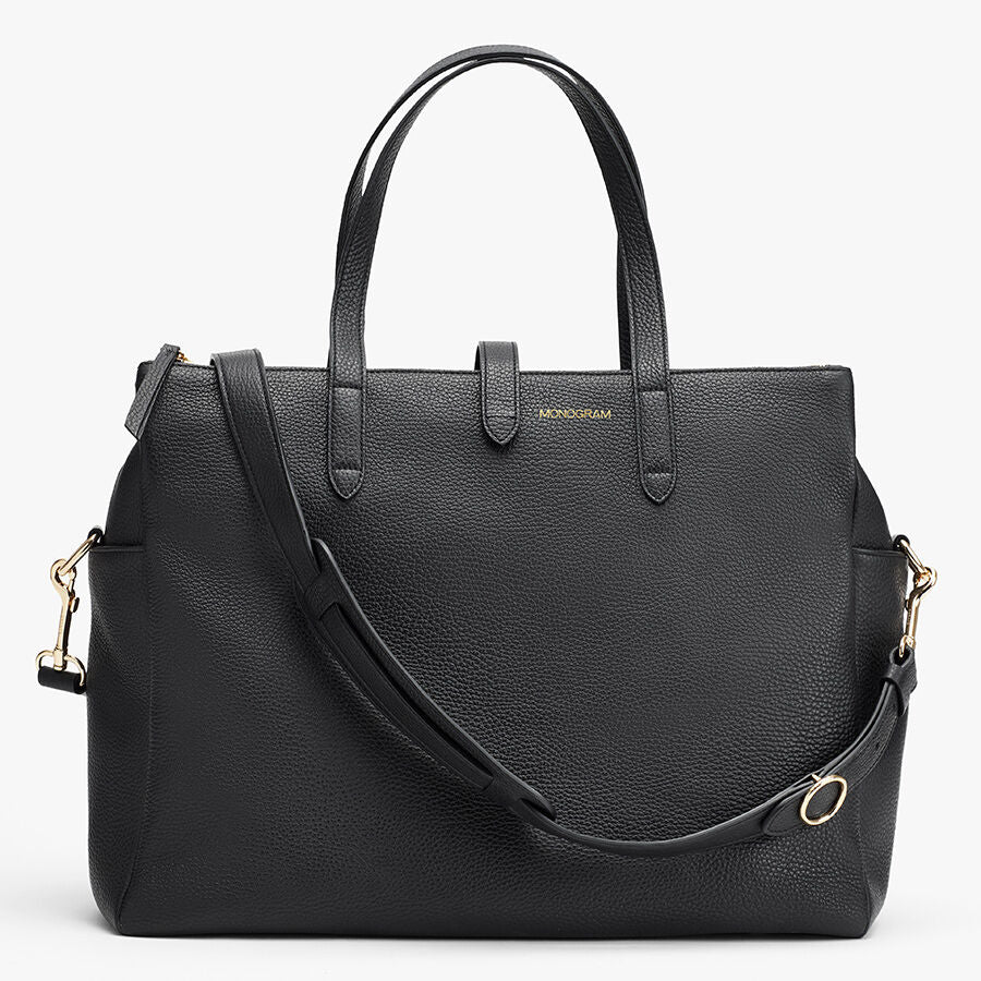 Leather Triple Zipper Overnight