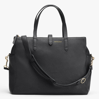 Leather Triple Zipper Overnight