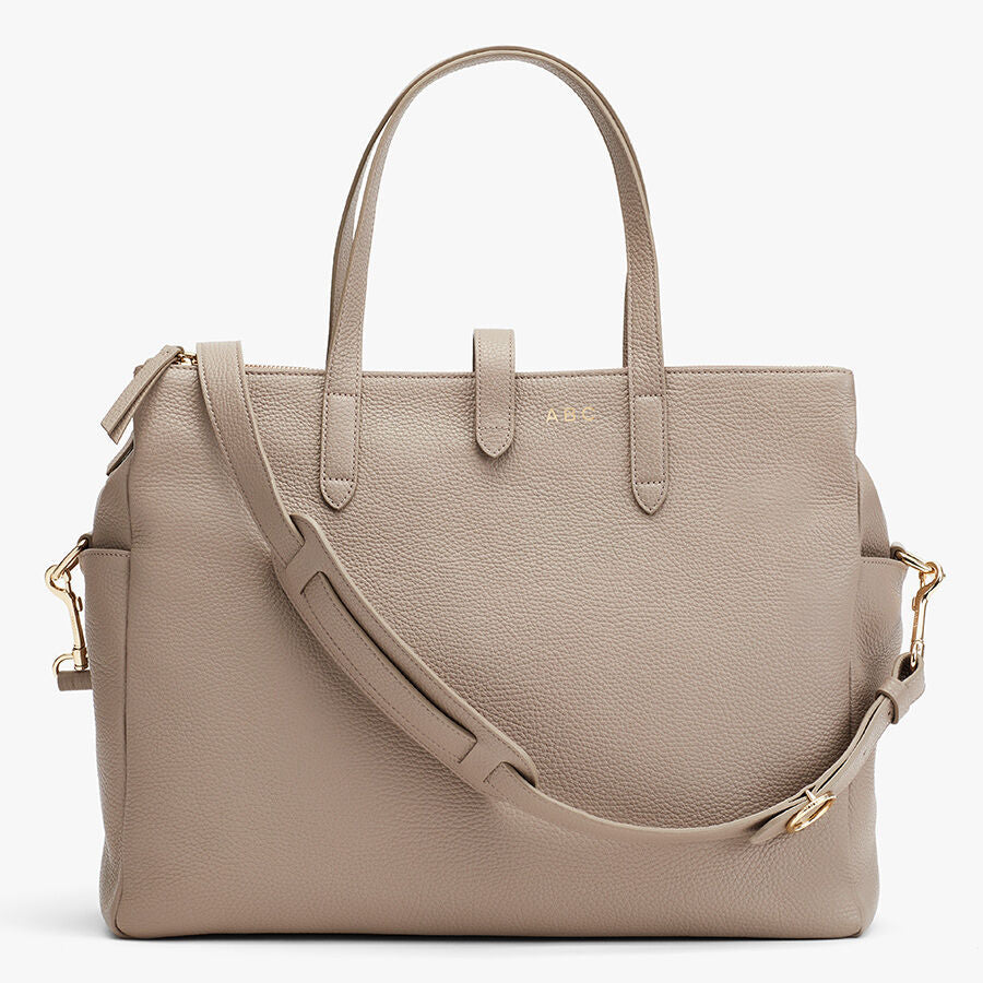 Leather Triple Zipper Overnight