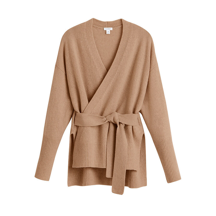 Recycled Cashmere Soft Wrap Sweater