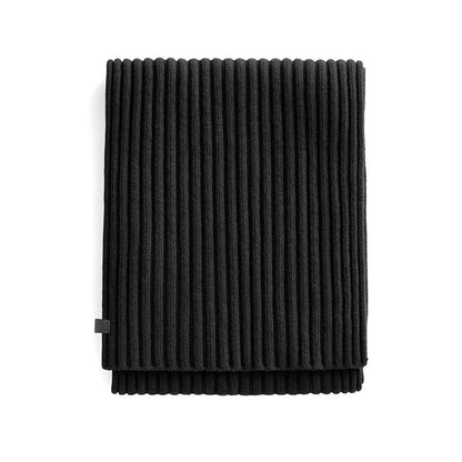 Mens Wool Cashmere Ribbed Scarf