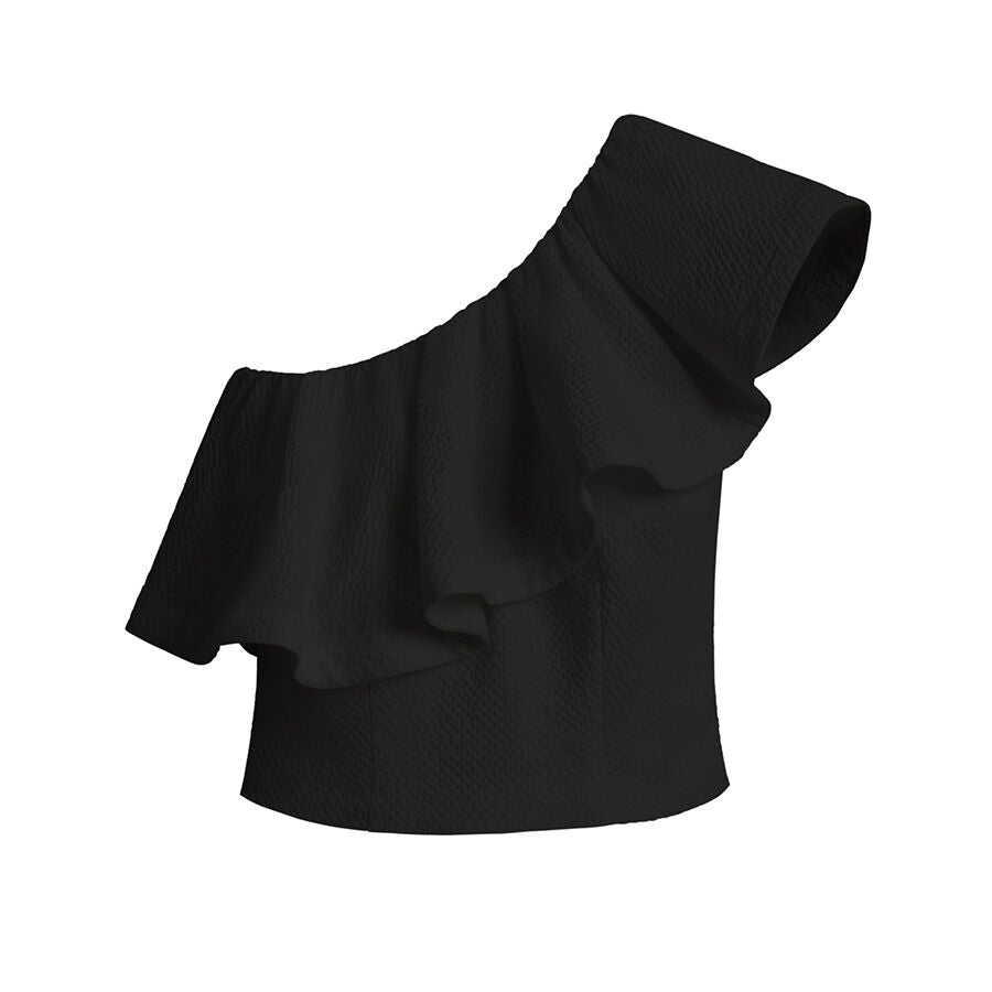 Cropped Flounce Top