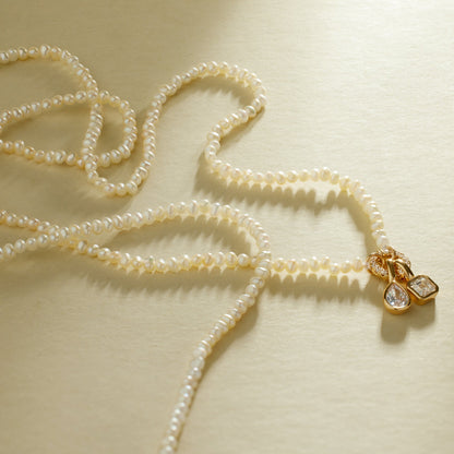 Pearl Strand Charm Necklace | Final Sale