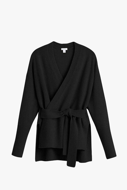 Recycled Cashmere Soft Wrap Sweater