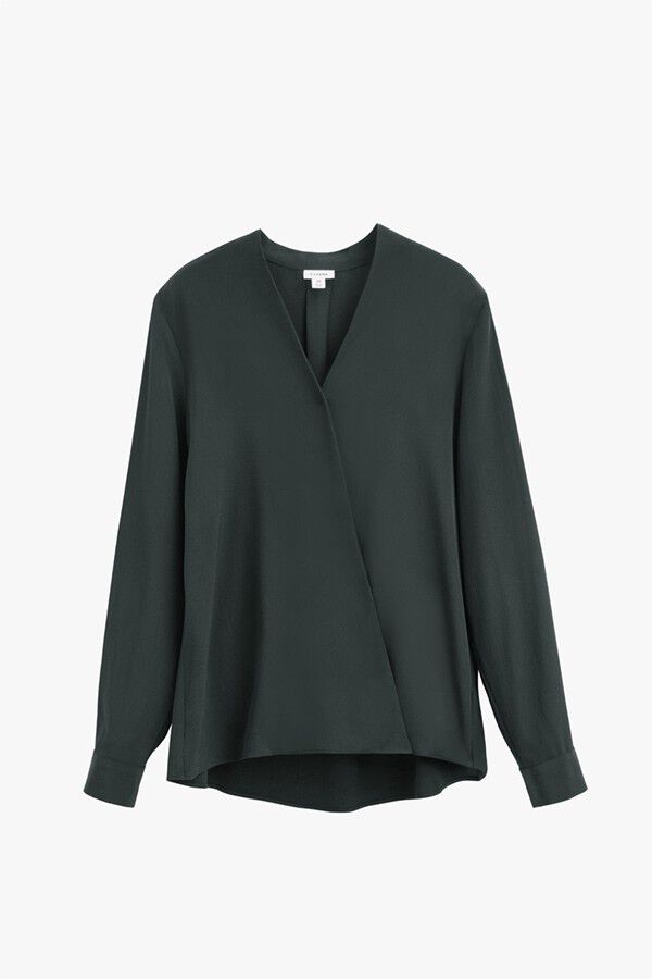Silk Wrap Blouse