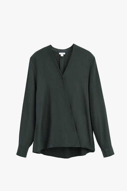 Silk Wrap Blouse