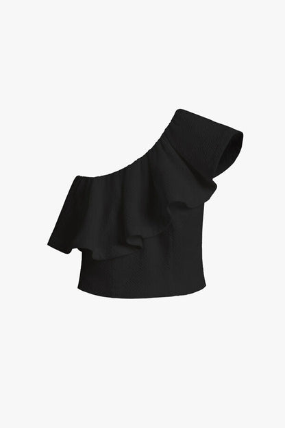 Cropped Flounce Top