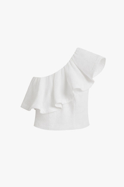 Cropped Flounce Top