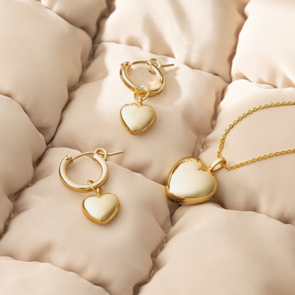 Puffy Heart Charm Necklace
