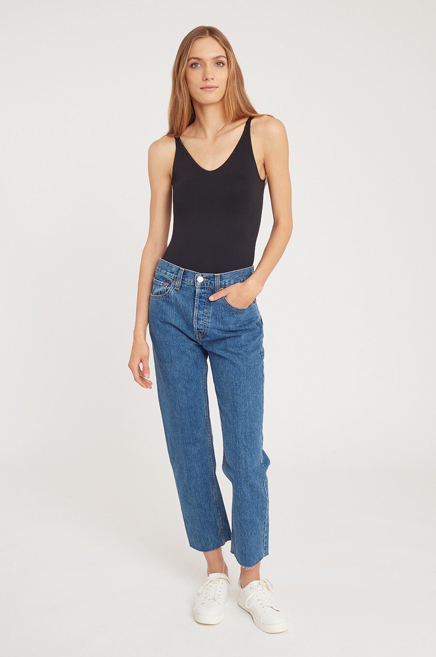 Seamless Cross Back Tank Bodysuit