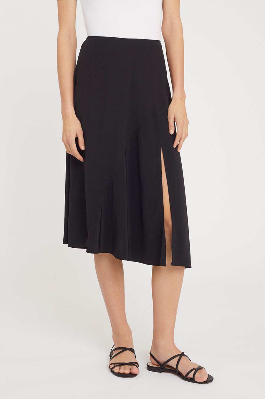 Silk Asymmetrical Skirt