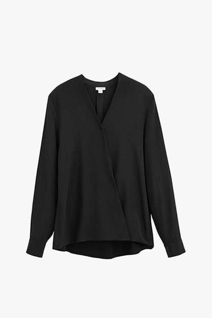Silk Wrap Blouse