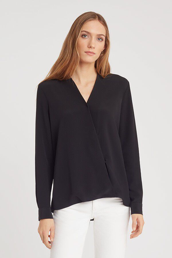 Silk Wrap Blouse