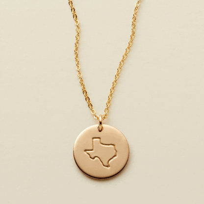 State Disc Necklace
