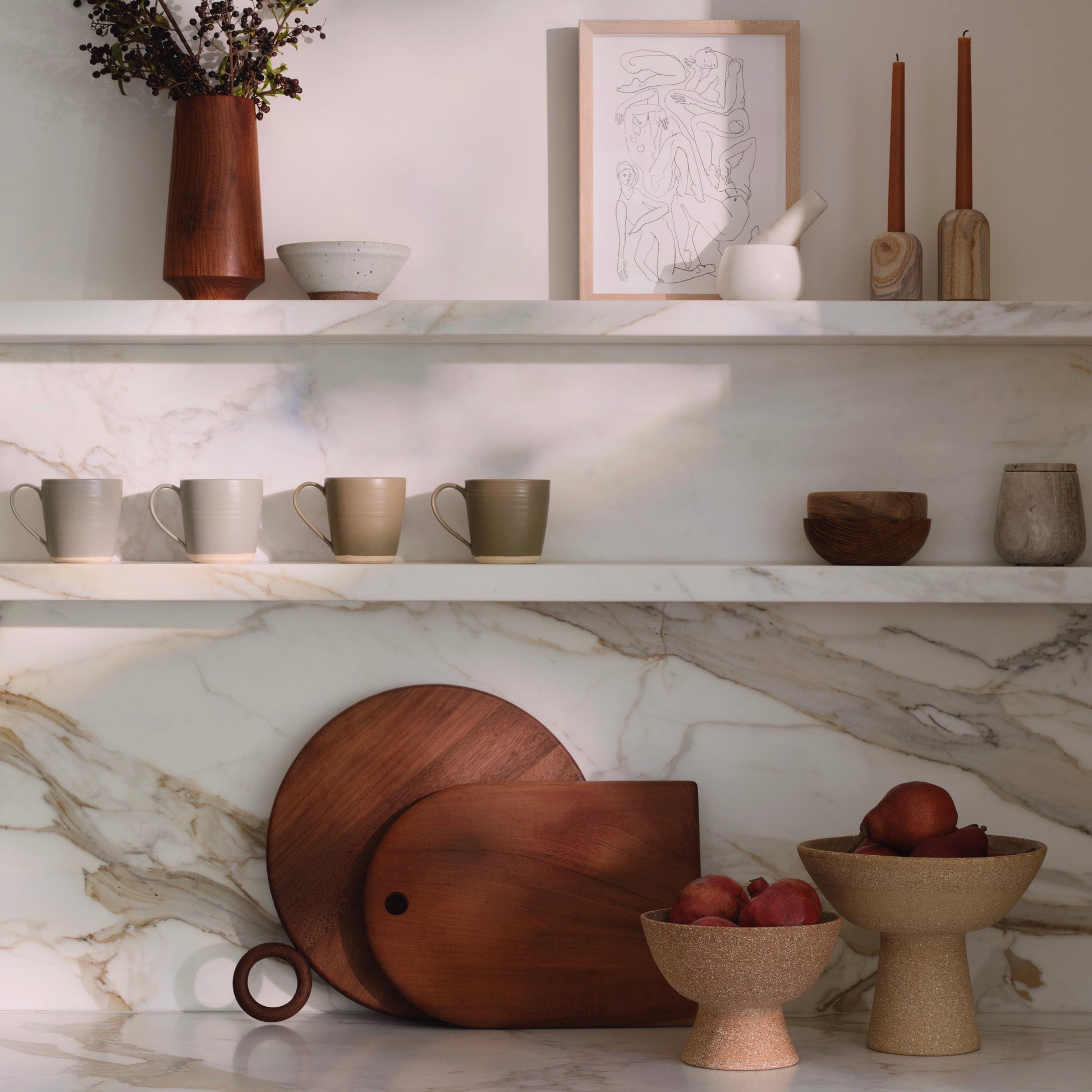 Tikal Wood Serving Board - With Handle